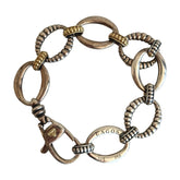 Lagos Two-Tone Fluted Oval Link Bracelet