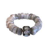 The Woods Grey & Silver Toned Charm Bracelet