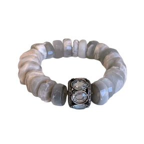 The Woods Grey & Silver Toned Charm Bracelet