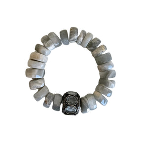 The Woods Grey & Silver Toned Charm Bracelet