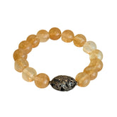 The Woods Orange & Silver Toned Charm Bracelet