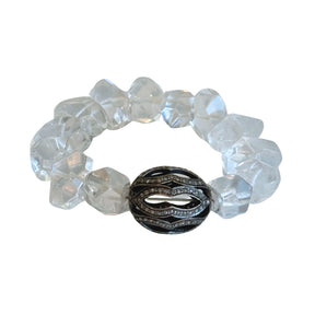 The Woods Clear & Silver Toned Charm Bracelet