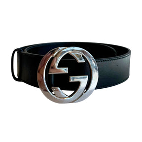 Gucci GG Buckle Leather Belt