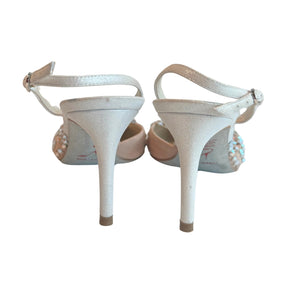 René Caovilla Crystal Embellishments Slingback Pumps