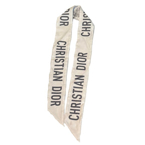 Christian Dior Monochrome Animal Logo Print Scarf