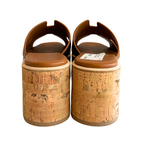 Hermes Calfskin Cork Platform Sandal