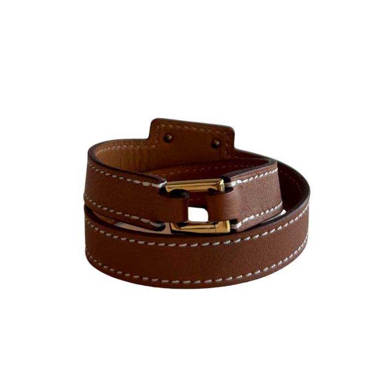 Hermes O'Kelly Double Wrap Lock Bracelet