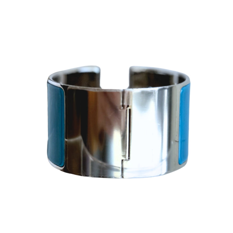 Hermes Enamel H Logo Bangle Bracelet