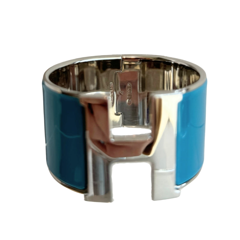 Hermes Enamel H Logo Bangle Bracelet