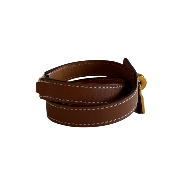 Hermes O'Kelly Double Wrap Lock Bracelet