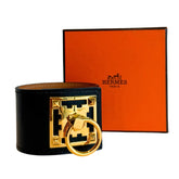 Hermes Leather Créneau Cuff Bracelet
