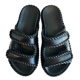 Bottega Veneta Leather Braided Slides