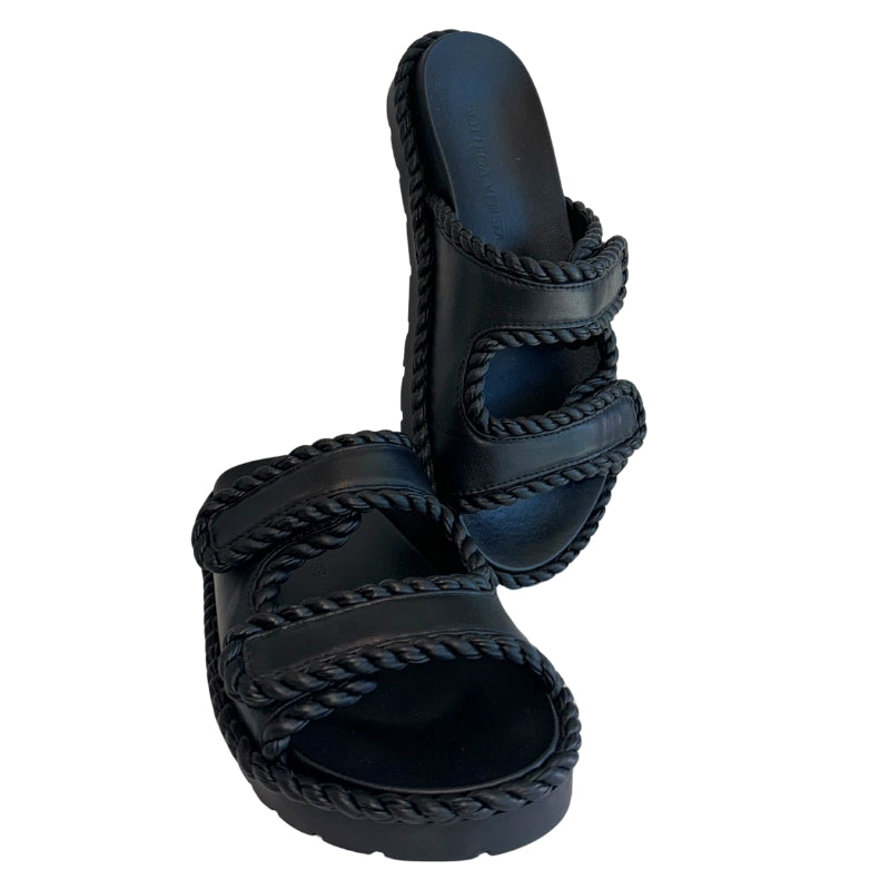 Bottega Veneta Leather Braided Slides