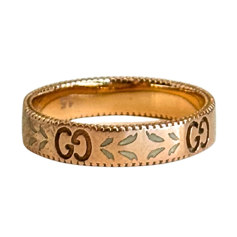 Gucci 18k Enamel Blossom Thin Band