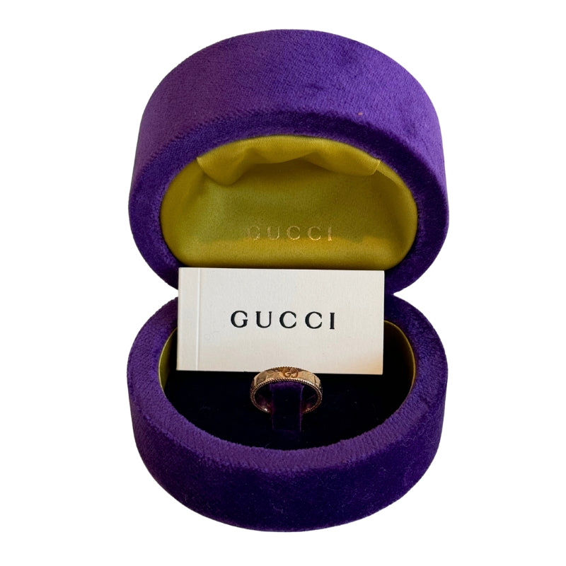 Gucci 18k Enamel Blossom Thin Band