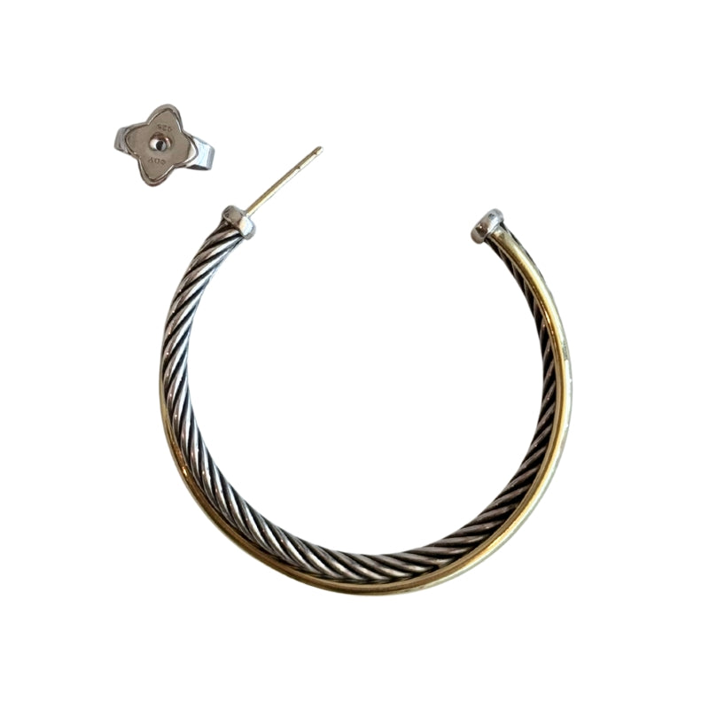 David Yurman Crossover Two Toned Hoops