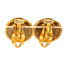 Chanel CC Logo Clip Earrings