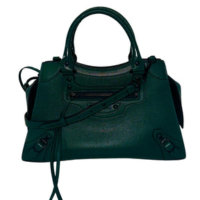 Balenciaga Neo City Classic Green Bag&nbsp;  Green Leather Exterior&nbsp;  Green Interior&nbsp;  Matte Black Hardware  Rolled Handles  Strap Attatchement&nbsp;