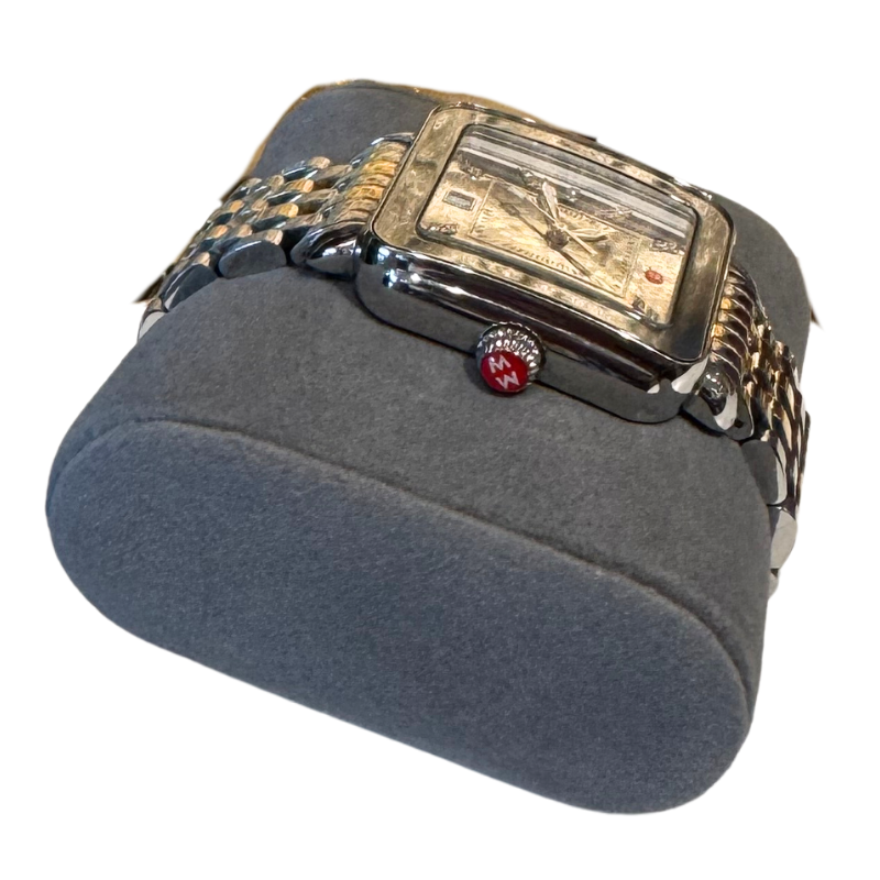 Michele Mixed Metal Two-Tone Diamond Detail Watch