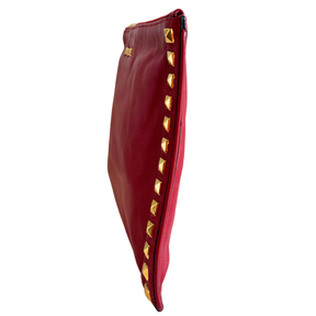 Miu Miu Leather Studded Zip Pouch Clutch