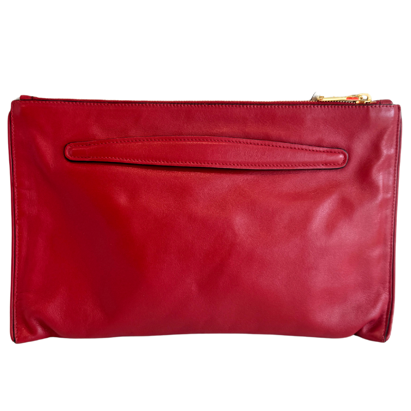 Miu Miu Leather Studded Zip Pouch Clutch
