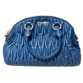 Miu Miu Ruched Two Way Top Handle Bag