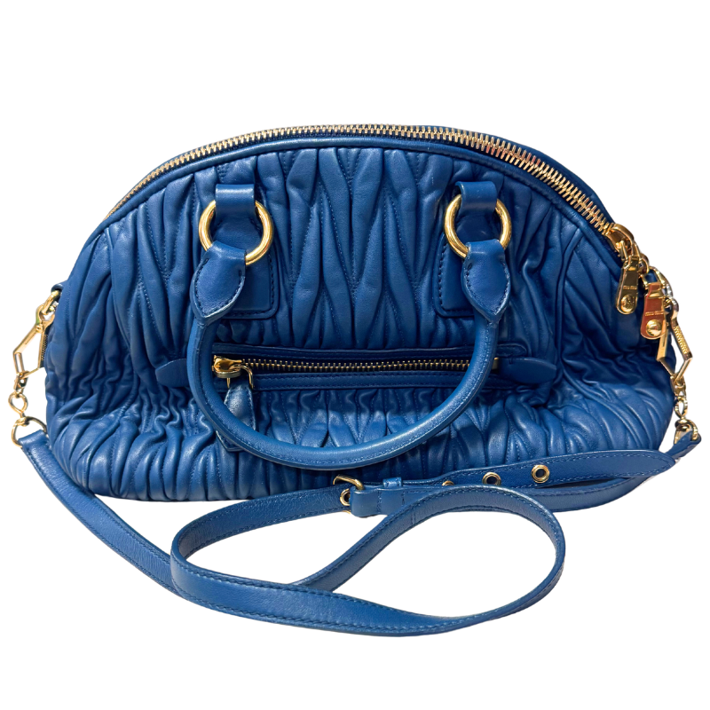 Miu Miu Ruched Two Way Top Handle Bag