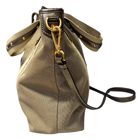 Prada Logo Jacquard Canvas Two Way Bag