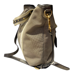Prada Logo Jacquard Canvas Two Way Bag