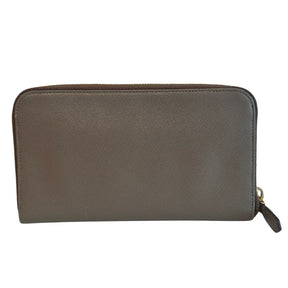 Prada Large Grey Saffiano Leather Wallet