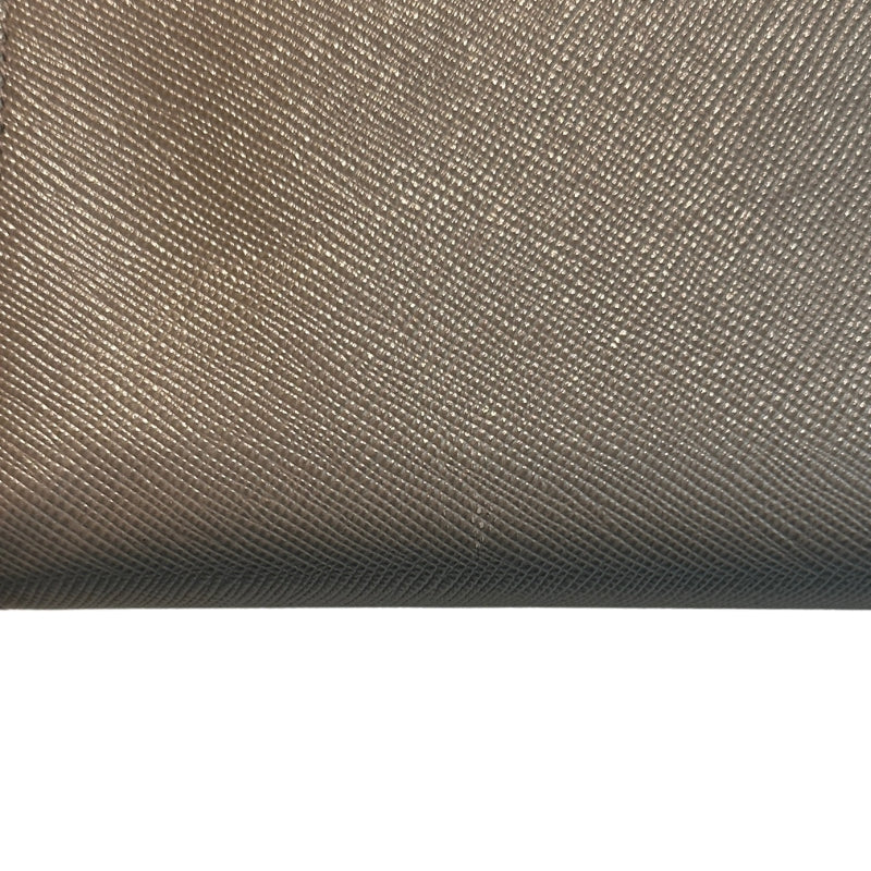 Prada Large Grey Saffiano Leather Wallet
