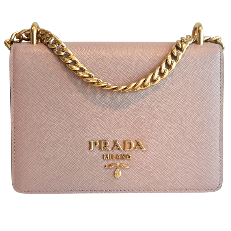 Prada Saffiano Leather Chain Flap Bag