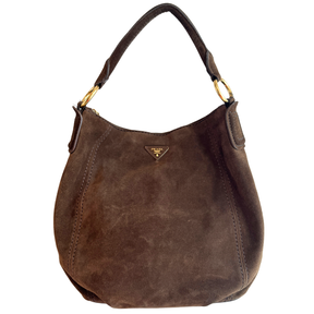 Prada Scamosciato Suede Hobo Tote