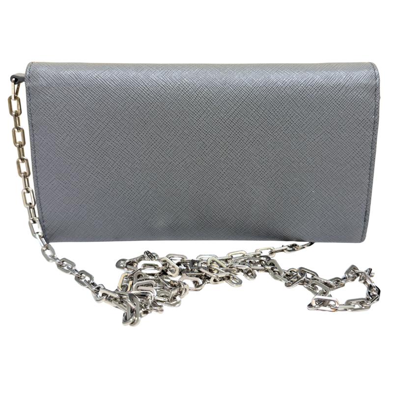 Prada Saffiano Leather Wallet On Chain