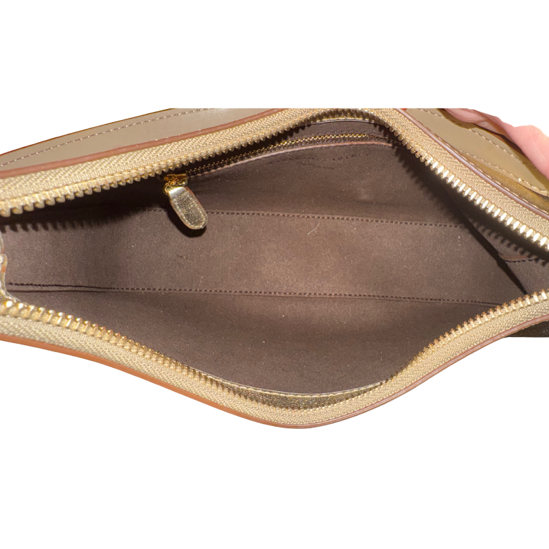 Stella McCartney Studded Logo Metallic Shoulder Bag