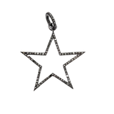 Evergreen Collections Pave Diamond Open Star Pendant