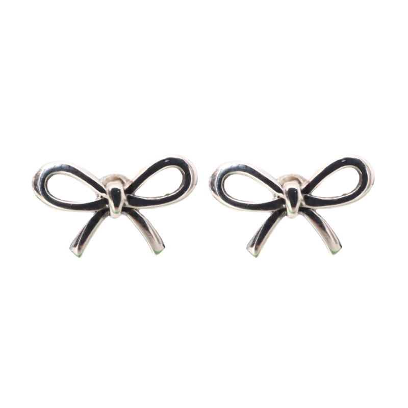 Tiffany & Co. Sterling Silver Bow Earrings