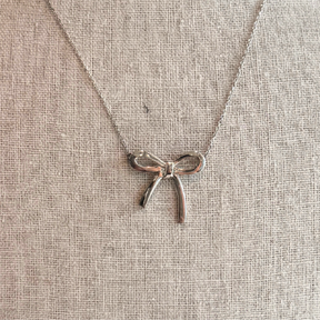 Tiffany & Co. Sterling Silver Bow Necklace