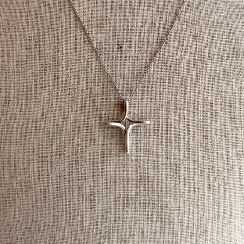 Tiffany & Co. Sterling Silver Infinity Cross Necklace