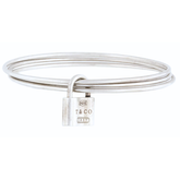 Tiffany & Co. Sterling Silver Lock Triple Bangle Bracelet