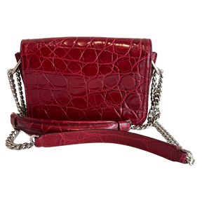 Todd's Crocodile-Effect Double T Shoulder Bag