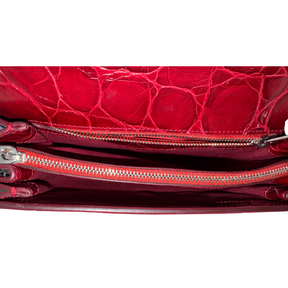 Todd's Crocodile-Effect Double T Shoulder Bag