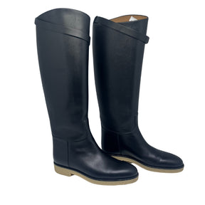 Hermes Jumping Leather Riding Boots Side