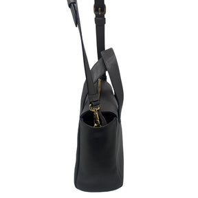 Prada Vitello Charcoal Handbag side