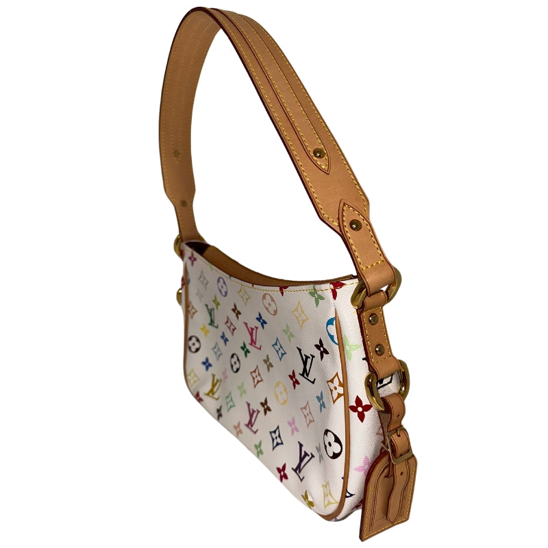 Louis Vuitton X Takashi Murakami Lodge PM&nbsp;  Multi-Color LV Logo Print  Two Front Pockets&nbsp;  Vachetta Leather Trim&nbsp;  Piping&nbsp;  Top Zip Closure&nbsp;  Buckle Embellishments&nbsp;