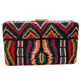 Valentino Beaded Napa Leather Minaudiere Clutch