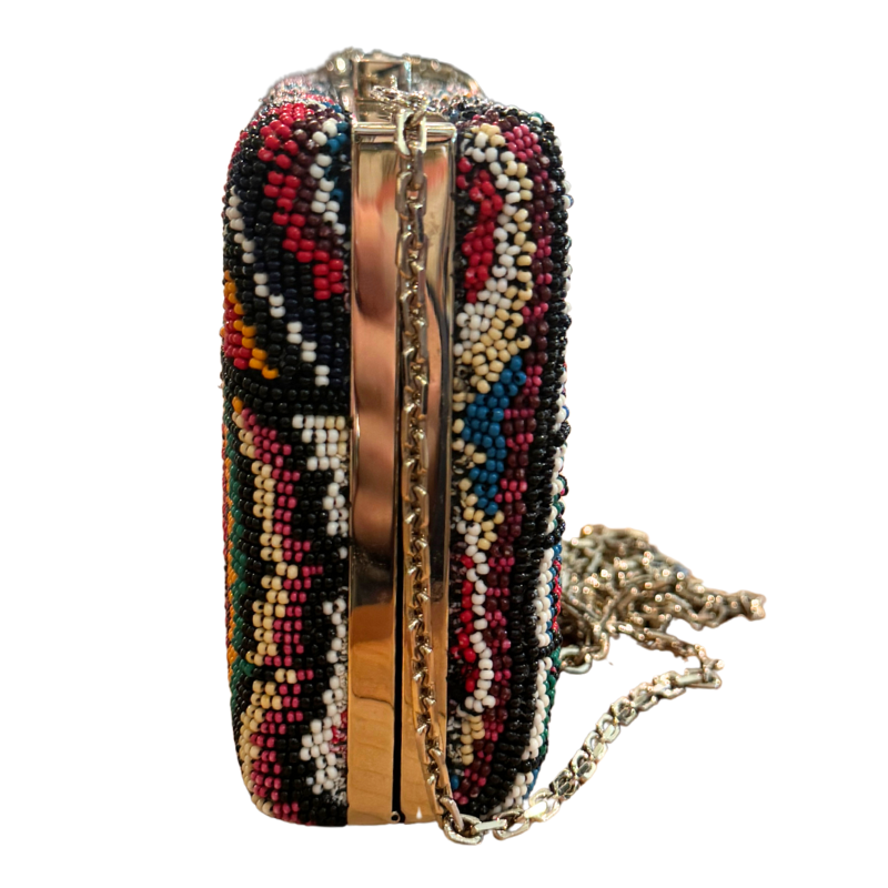 Valentino Beaded Napa Leather Minaudiere Clutch