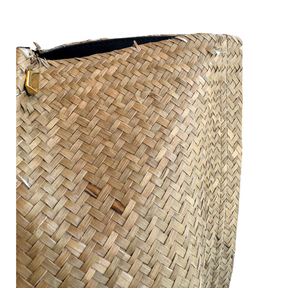 Valentino Raffia Vlogo Escape Shopping Tote