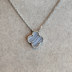 Van Cleef & Arpels Vintage Alhambra Chalcedony Pendant Necklace