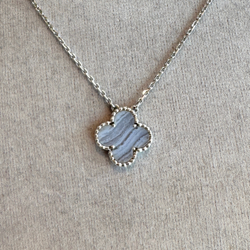 Van Cleef & Arpels Vintage Alhambra Chalcedony Pendant Necklace